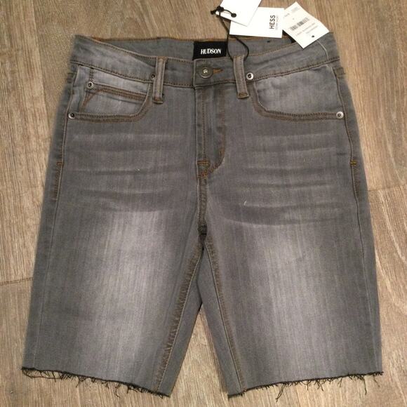 NWT Hudson Kids Meteorite grey stretch denim shorts 8 - Picture 1 of 6